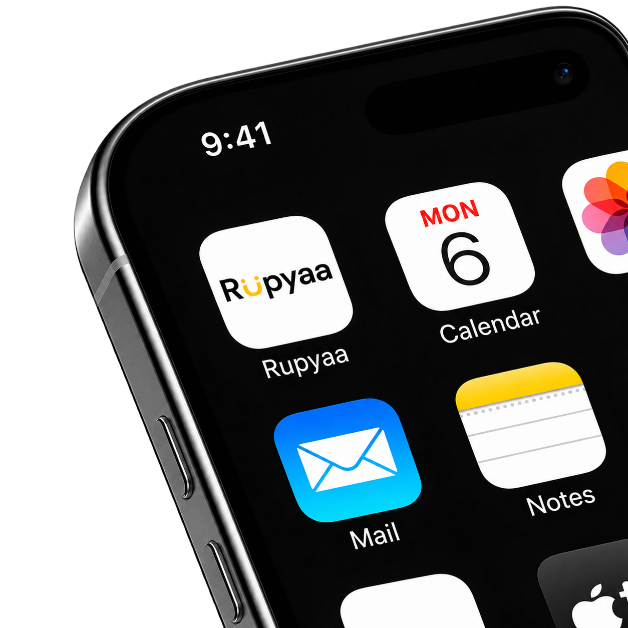 Rupyaa app icon on a phone home screen